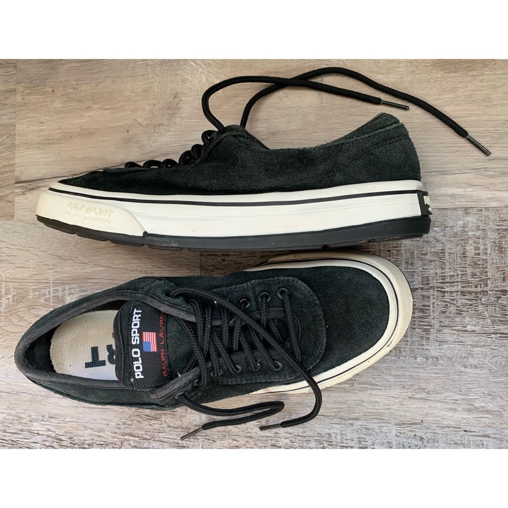 Vintage 90s Polo Sport Ralph Lauren : platform suede sneakers